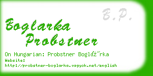 boglarka probstner business card